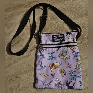 Loungefly Purple and Black Eeveelution Crossbody Purse